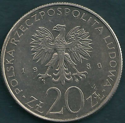 1980 r. 20 zł 50 Lat Daru Pomorza.