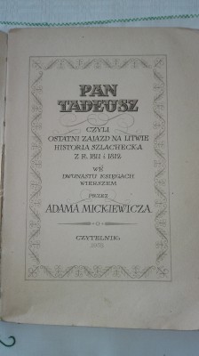 Pan Tadeusz - Adam Miskiewicz