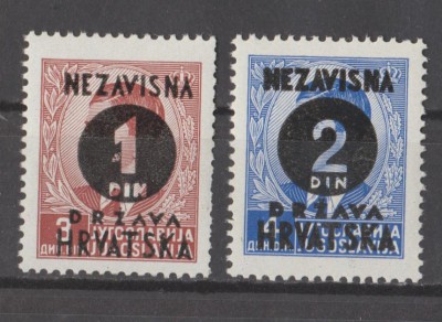 CHORWACJA NIEZALEŻNE PAŃSTWO - 1941 - Mi 41-42