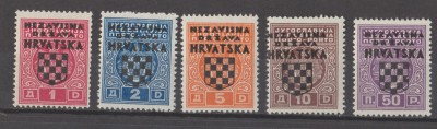 CHORWACJA NIEZALEŻNE PAŃSTWO PORTO - 1941 Mi 1-5