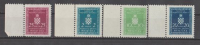 CHORWACJA DOPŁATY- 1942 - 1944 Mi 1,5,11,14
