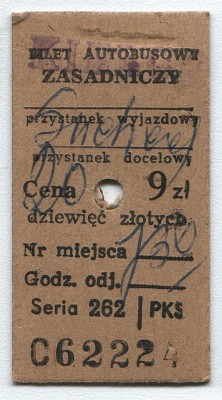 BILET PKS Z SUCHEDNIOWA