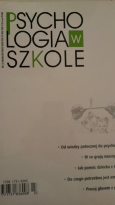 PSYCHOLOGIA W SZKOLE