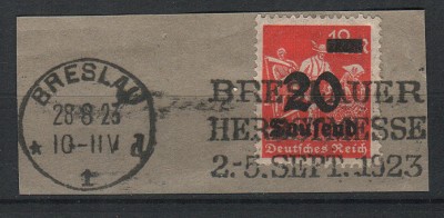 Deutsche Reich Mi 280 - na wycinku 1923