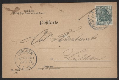 KARTA POCZTOWA 1909 - polecam