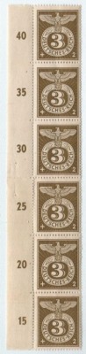 Deutsche Reich Mi 830 pasek z arkusza - postfr.