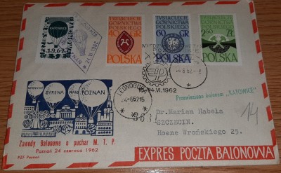 Poczta balonowa 1962 .2