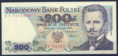 1988 r Banknot 200 zł EF. UNC.