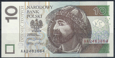 2012 r. 10 zł UNC . AA