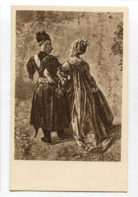 Canaletto Warszawa Mieszczanie bogaci stara poczt&oacute;wka