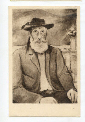 Władysław Ślewiński Autoportret stara poczt&oacute;wka