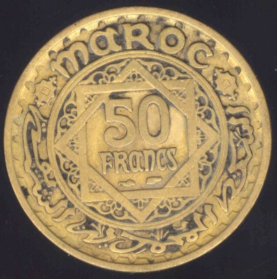 Maroko 50 frank&oacute;w 1952 (1371)