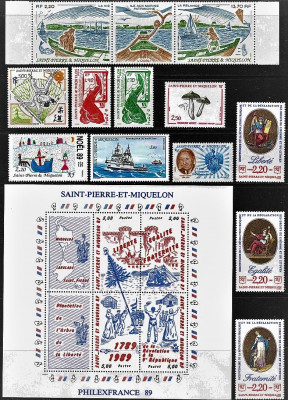 Saint Pierre & Miquelon 1989-1991 MNH**! GRATIS WYSYŁKA