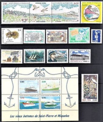 Saint Pierre & Miquelon 1992-1994 MNH**! GRATIS WYSYŁKA