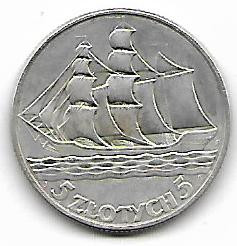 5zł ZAGLOWIEC 1936r. /  B-39