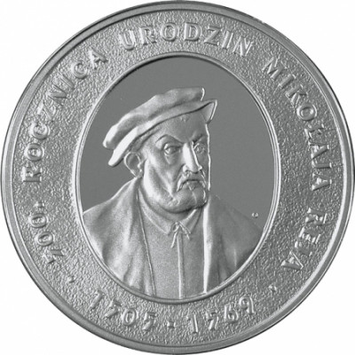 10zł. Mikołaj Rej (1505-1569), 500. rocznica urodzin