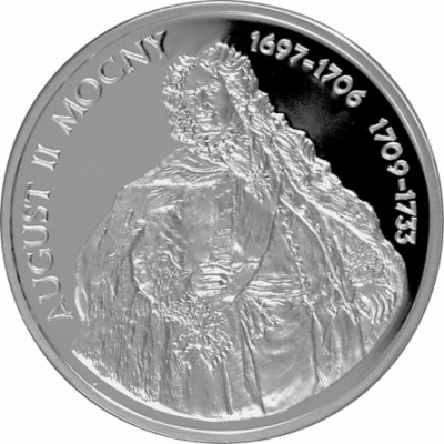 10zł. August II Mocny (1697-1706, 1709-1733), p&oacute;łpostać