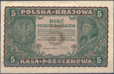 1919 r. 5 Marek Polskich .  UNC
