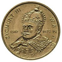 1998 r. 2 zł. Zygmunt III Waza.