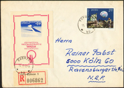 1972 sheet Fi 20 Zabrze - Niemcy (R)