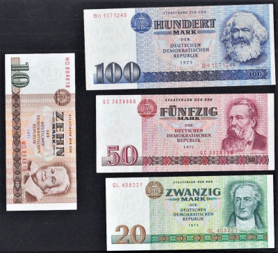 NIEMCY-NRD 1971-1975-zestaw 4 banknot&oacute;w UNC!
