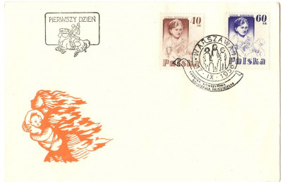 FDC 1956 S-124 Fi 835-836 Ludwika Wawrzyńska