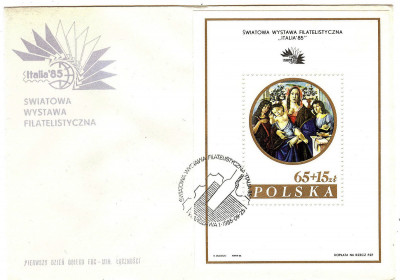 FDC 1985 S-754 bl 126.I Światowa WF Italia