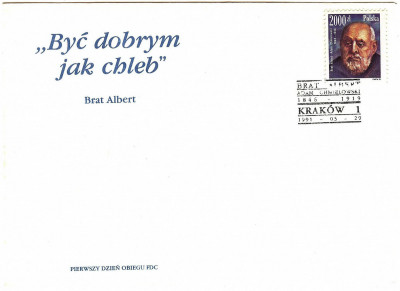 FDC 1991 S-891 Fi 3169 Św Brat Albert