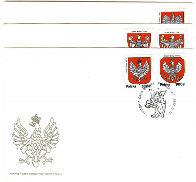 FDC 1992 S-938 Fi 3272-3276 Historia Orła Białego