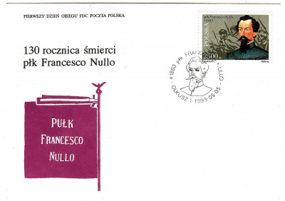 FDC 1993 S-950 Fi 3300 130 rocznica śmierci F.Nullo