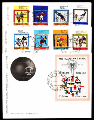 FDC 1966 S-335 Fi 1516-1524 MŚ w Piłce Nożnej