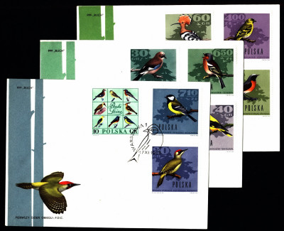FDC 1966 S-347 Fi 1570-1578 Ptaki