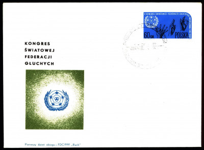 FDC 1967 S-361 Fi 1633 V Kongres Federacji Głuchych