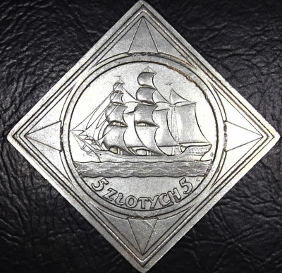 5 złotych  - Klipa - ŻAGLOWIEC - KOPIA