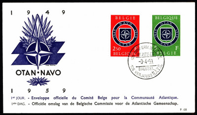 Belgia FDC 1959 Mi 1147-1148 NATO, 10th Anniversary