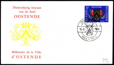 Belgia FDC 1964 Mi 1345 Millenary of Ostende