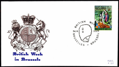 Belgia FDC 1967 Mi 1491 British week