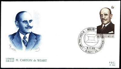 Belgia FDC 1969 Mi 1569 Carton de Wiart, Henri Victor