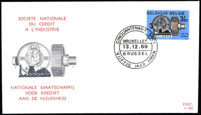 Belgia FDC 1969 Mi 1573 50th Anniversary of National Credit