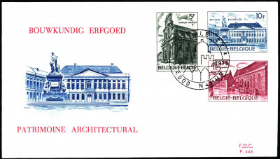 Belgia FDC 1975 Mi 1821-1823 European Monuments Year