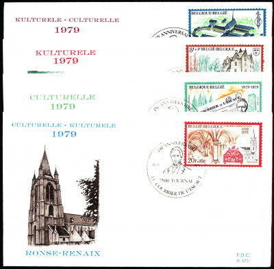 Belgia FDC 1979 Mi 1992-1995 Tourism