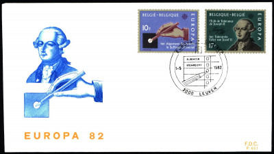 Belgia FDC 1982 Mi 2100-2101 Europa (C.E.P.T.)