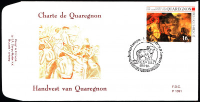 Belgia FDC 1994 Mi 2601 Centenary of Charter of Quaregnon