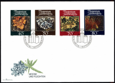 Liechtenstein FDC 1981 Mi 776-79 Mosses and Lichens (1)