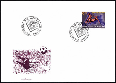 Liechtenstein FDC 1990 Mi 987 FIFA World Cup 1990 - Italy