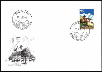 Liechtenstein MF 1987 Mi 897 Castle Vaduz