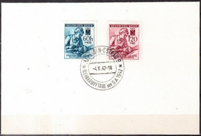Czechy i Morawy FDC 1942 Mi 111-112 Red Cross