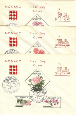 Monaco FDC 1959 Mi 514-522 Flowers