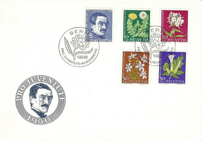 Switzerland FDC 1960 Mi 722-726 Pro Juventute