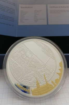 5 dolar&oacute;w mapa Warszawy